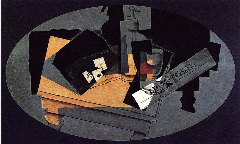 Playing Cards and Siphon by Juan Gris — Oil Painting Reproduction