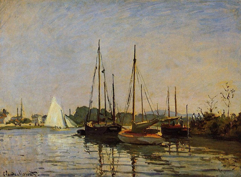 Pleasure Boats, Argenteuil, c.1872-3 (oil on canvas) by Claude Monet — Oil Painting Reproduction
