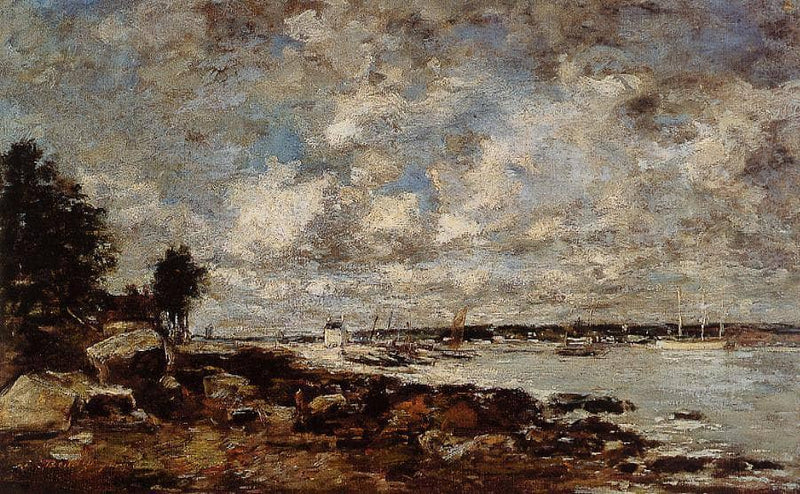 Plougastel, the Ferry Passage by Eugene Boudin — Oil Painting Reproduction