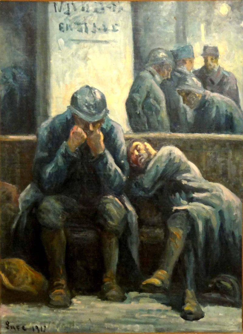 Poilus À La Gare De L'est by Maximilien Luce — Oil Painting Reproduction