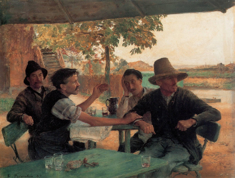 Political Discussion by Émile Friant — Oil Painting Reproduction