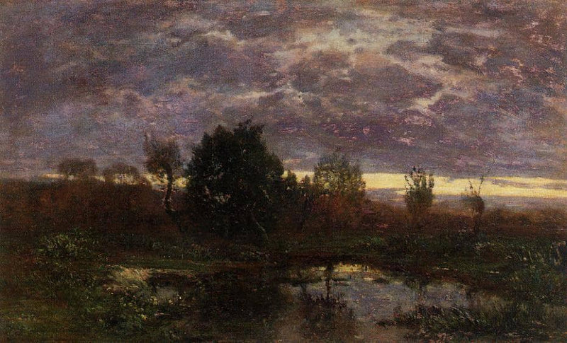 Pond at Sunset by Eugene Boudin — Oil Painting Reproduction