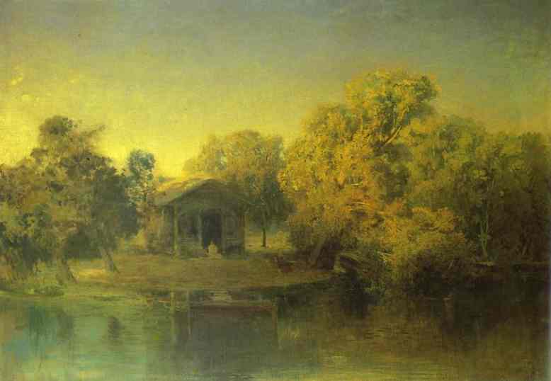 Pond at the Sunset by Fyodor Vasilyev — Oil Painting Reproduction