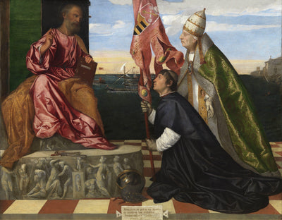 Pope Alexander IV Presenting Jacopo Pesaro to St Peter in entryway