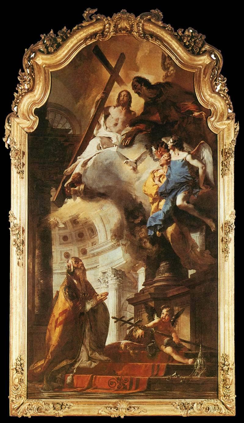 Pope St Clement Adoring the Trinity by Giovanni Battista Tiepolo — Oil Painting Reproduction