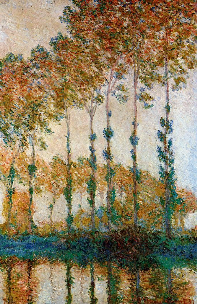 Poplars on the Banks of the Epte, Autumn by Claude Monet — Oil Painting Reproduction