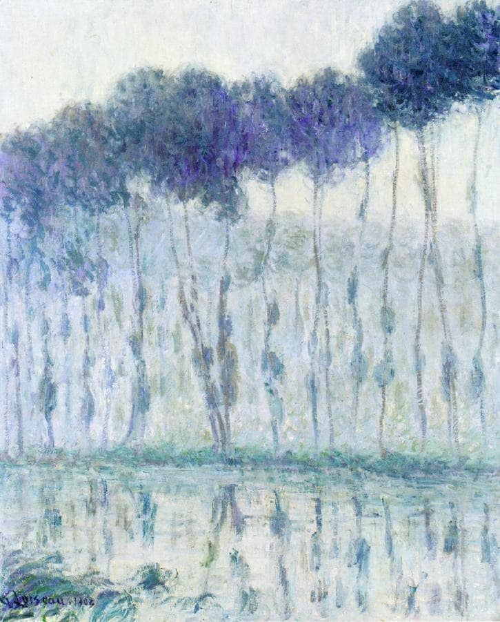 Poplars on the Banks of the Eure by Gustave Loiseau — Oil Painting Reproduction