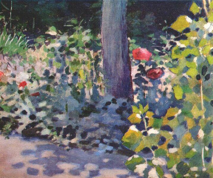 Poppies in the Garden by Victor Borisov-Musatov — Oil Painting Reproduction
