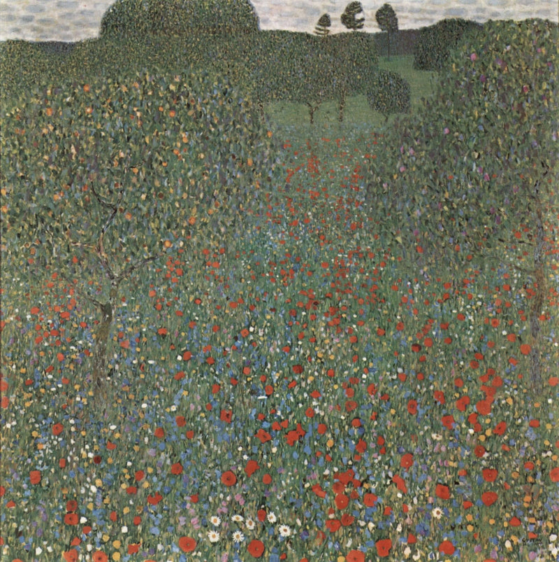 Poppy Field by Gustav Klimt — Oil Painting Reproduction