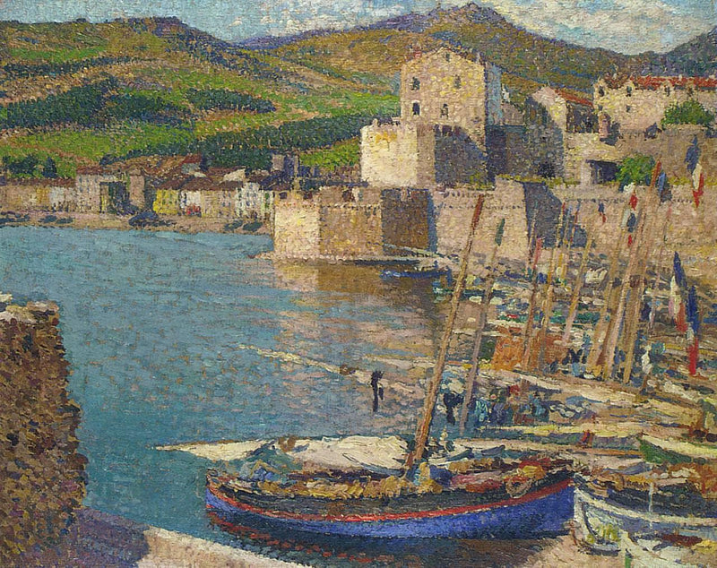 Port Collioure by Henri Martin — Oil Painting Reproduction