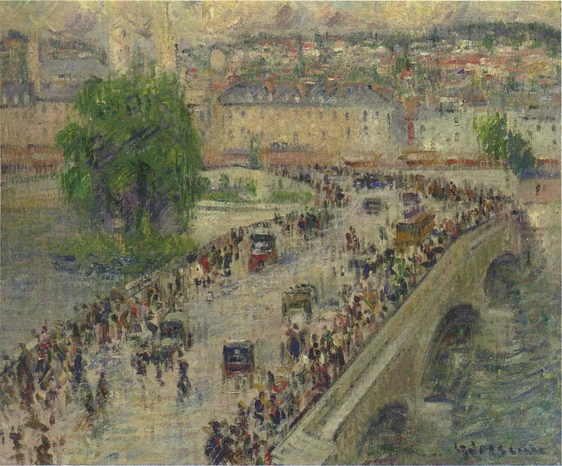 Port Corneille at Rouen by Gustave Loiseau — Oil Painting Reproduction