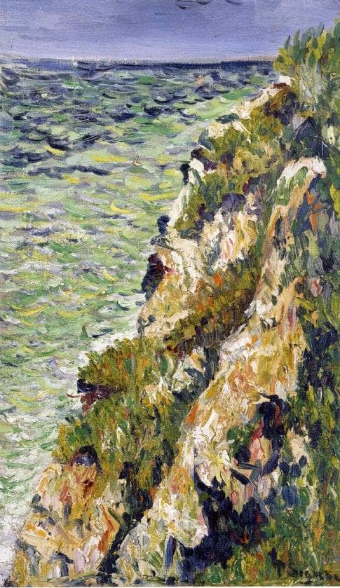 Port en Bessin, a Cliff by Paul Signac — Oil Painting Reproduction