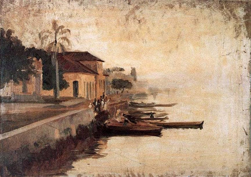 Port of Paranaguá by Alfredo Andersen, Oil Painting Reproduction