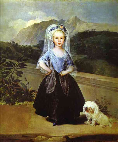 Portait of Maria Teresa de Borbón y Vallabriga in entryway