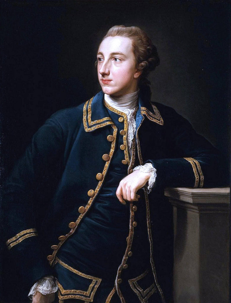 Portrait D'homme En Costume Bleu by Pompeo Batoni — Oil Painting Reproduction