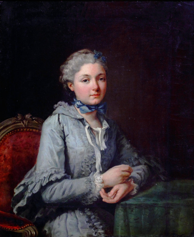 Portrait of Innocente Guillemette de Rosnyvinen de Pire by Charles-Andre van Loo (Carle van Loo) — Oil Painting Reproduction