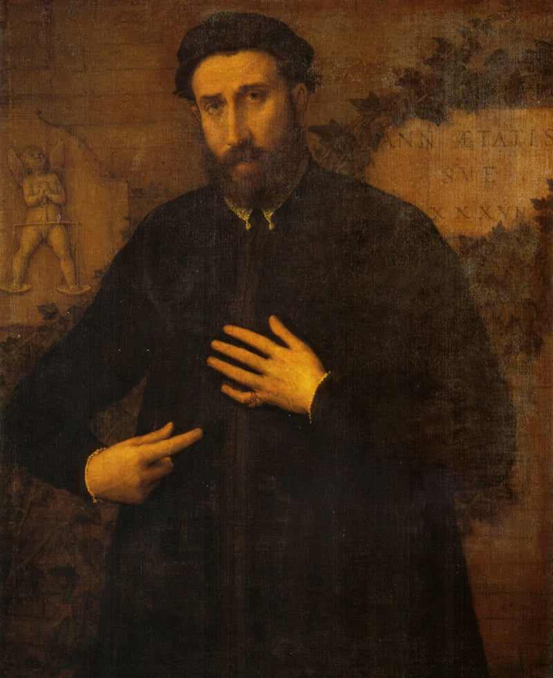 Portrait of a 37 years old man by Lorenzo Lotto — Oil Painting Reproduction