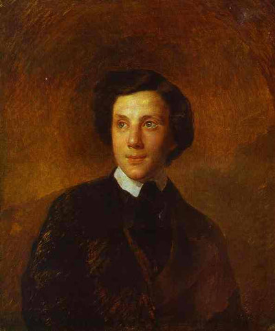 Portrait of A. A. Abaz in hallway