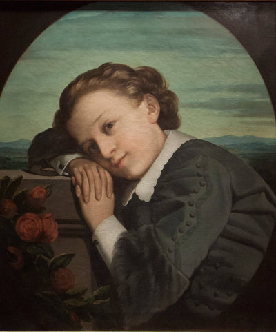 Portrait of a child in kitchen