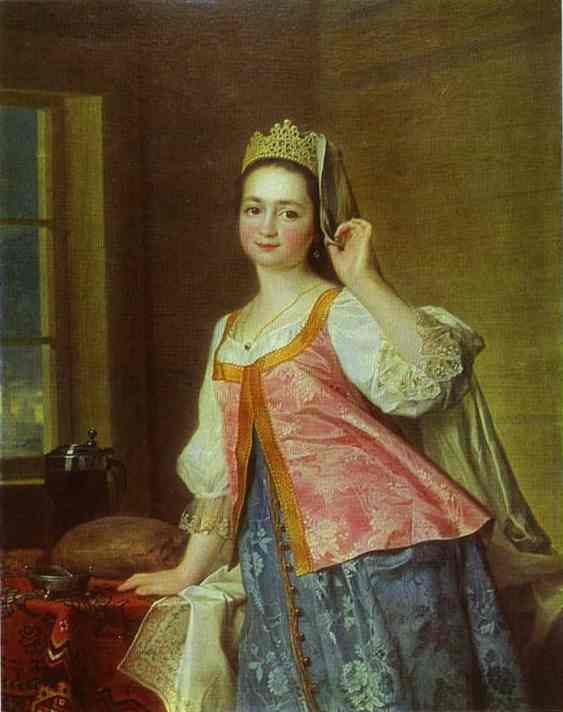Portrait of A. D. Levitzkaya, Artist s Daughter by Dmitry Levitzky — Oil Painting Reproduction