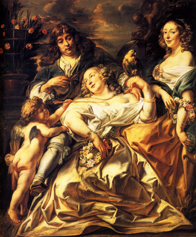 Portrait of a Family in living room