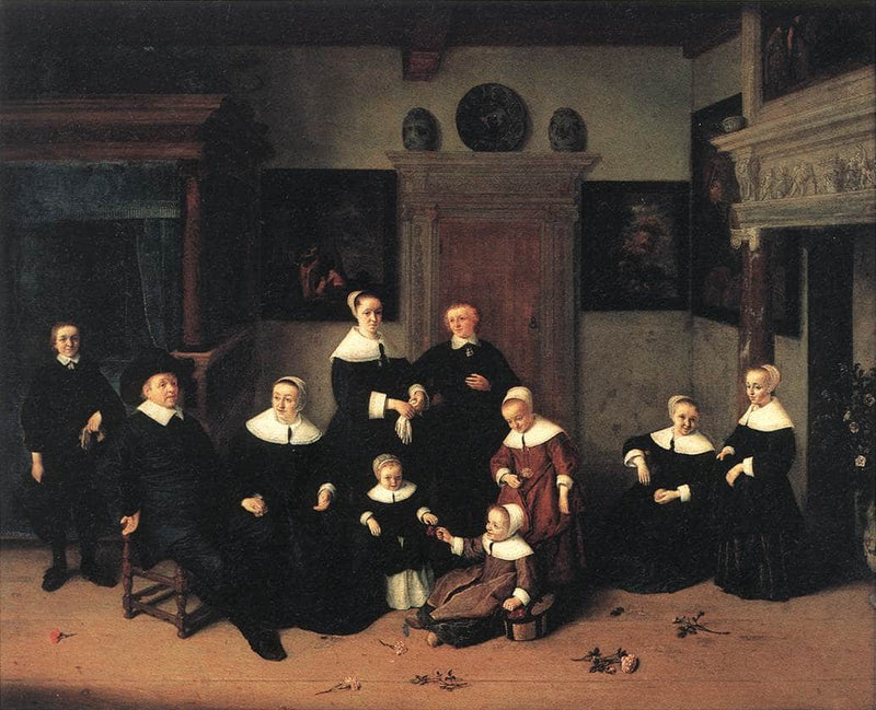 Portrait of a Family by Adriaen van Ostade — Oil Painting Reproduction