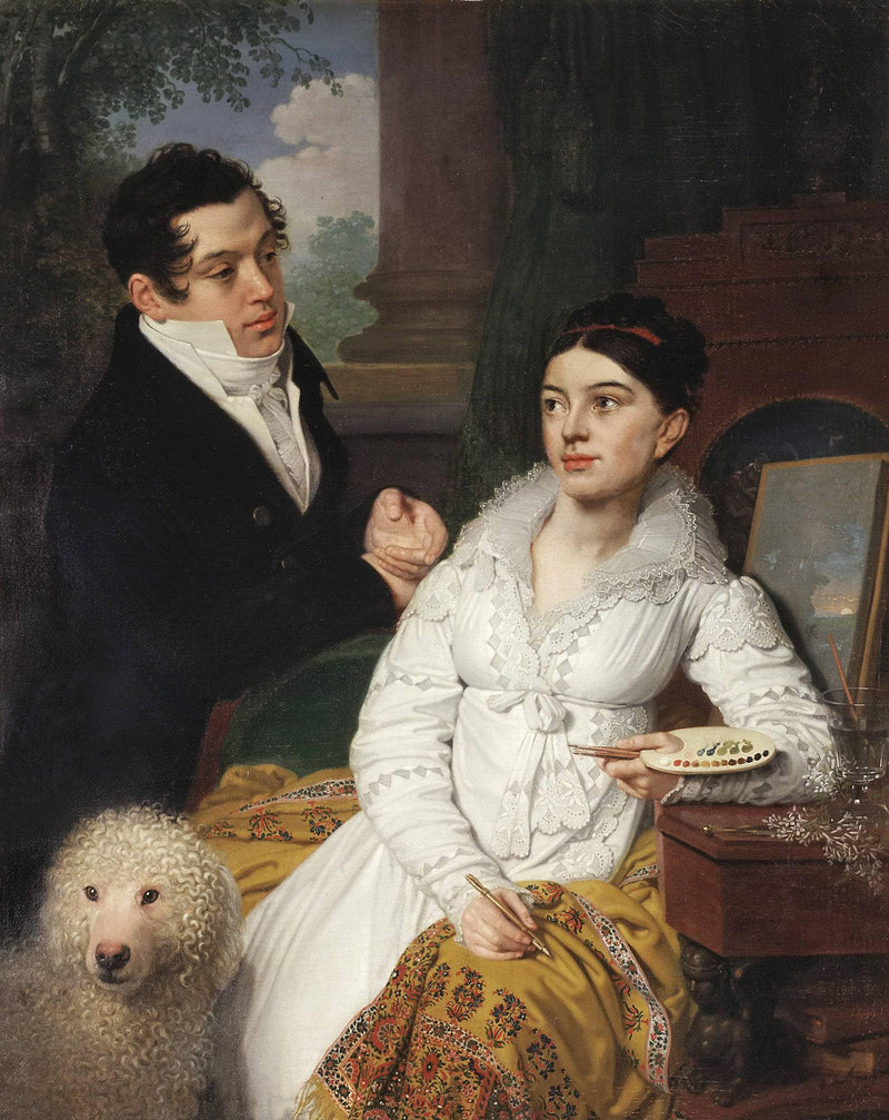 Portrait of A. G. and A. A. Lobanov Rostovsky by Vladimir Borovikovsky — Oil Painting Reproduction