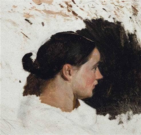 Portrait of a girl by Alfred Dehodencq — Oil Painting Reproduction