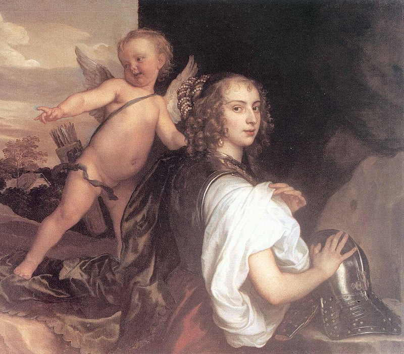 Portrait of a Girl as Erminia Accompanied by Cupid by Anthony van Dyck — Oil Painting Reproduction