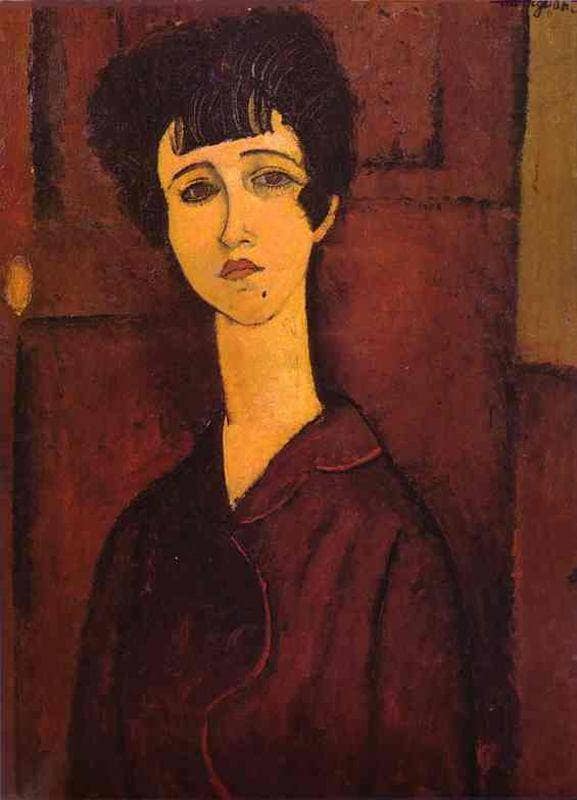 Portrait of a girl (Victoria) by Amedeo Modigliani — Oil Painting Reproduction