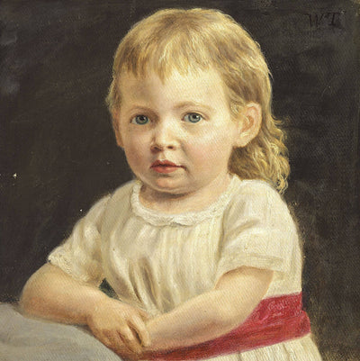 Portrait of a girl in hallway