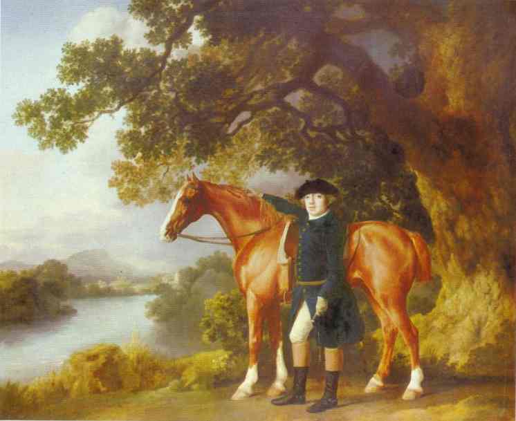 Portrait of a Huntsman by George Stubbs — Oil Painting Reproduction