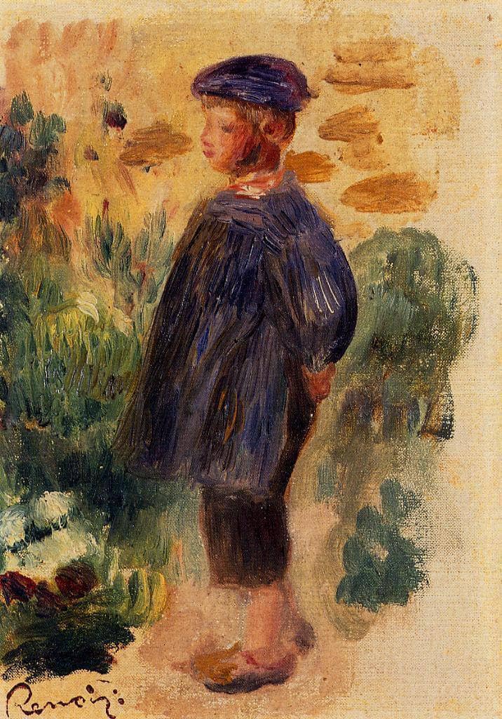 Portrait of a Kid in a Beret by Pierre-Auguste Renoir — Oil Painting Reproduction