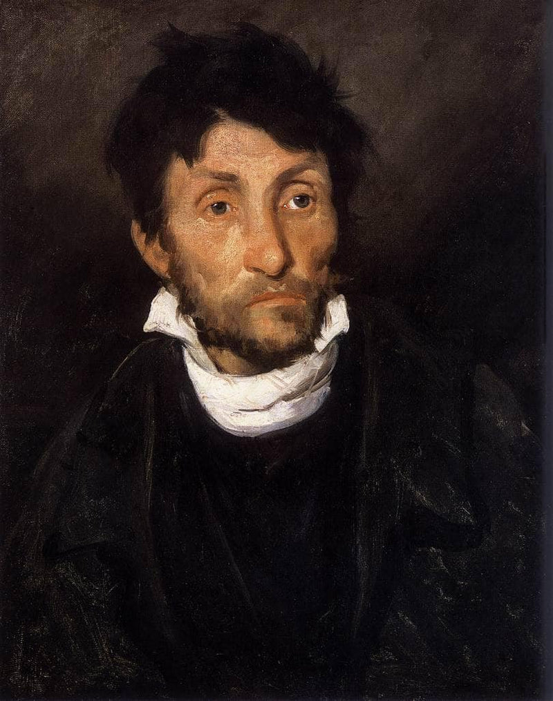 Portrait of a Kleptomaniac by Théodore Géricault — Oil Painting Reproduction