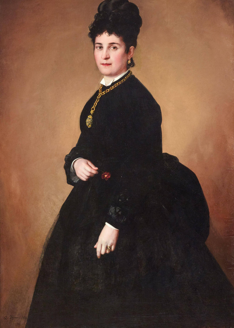 Portrait of a lady by Angelo Inganni — Oil Painting Reproduction