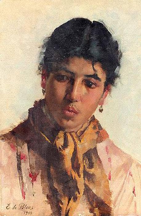 Portrait of a Lady by Eugene de Blaas — Oil Painting Reproduction
