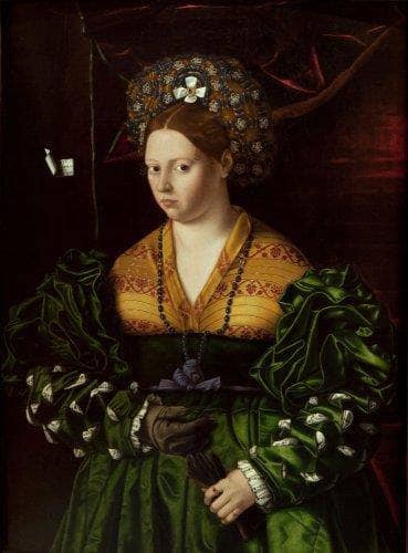 Portrait of a Lady in a Green Dress by Bartolomeo Veneto — Oil Painting Reproduction