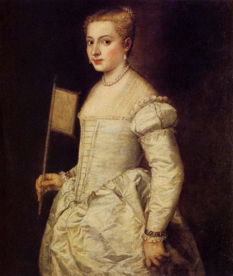 Portrait of a Lady in White by Titian — Oil Painting Reproduction