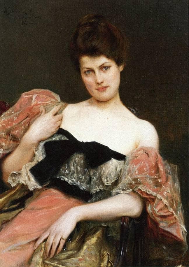 Portrait of a Lady by Julius LeBlanc Stewart — Oil Painting Reproduction