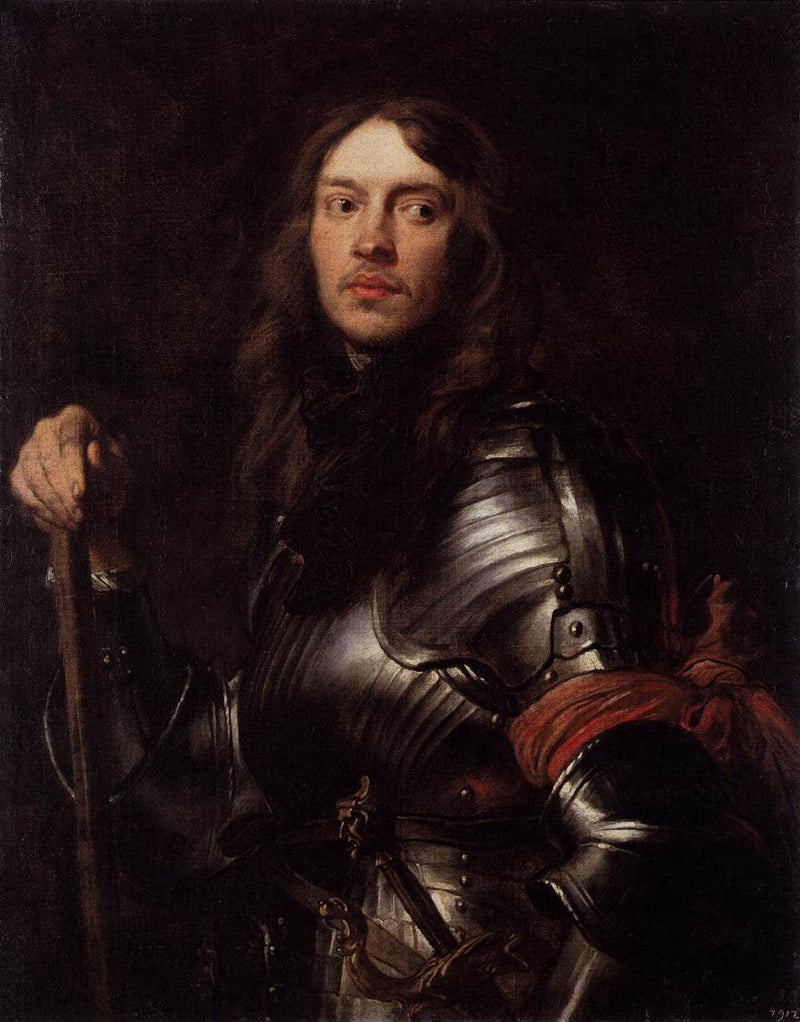 Portrait of a Man in Armour with Red Scarf by Anthony van Dyck — Oil Painting Reproduction