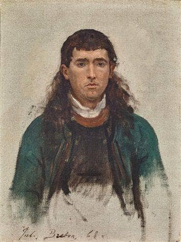 Portrait of a man by Jules Breton — Oil Painting Reproduction
