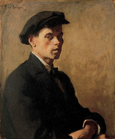 Portrait of a Man (study in Shadows) in apartment