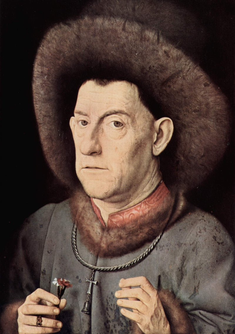 Portrait of a Man with Carnation by Jan van Eyck — Oil Painting Reproduction