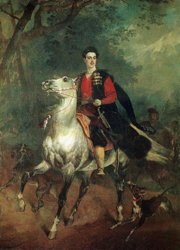 Portrait of A. N. Demidov, Prince of San-Donato by Karl Bryullov — Oil Painting Reproduction