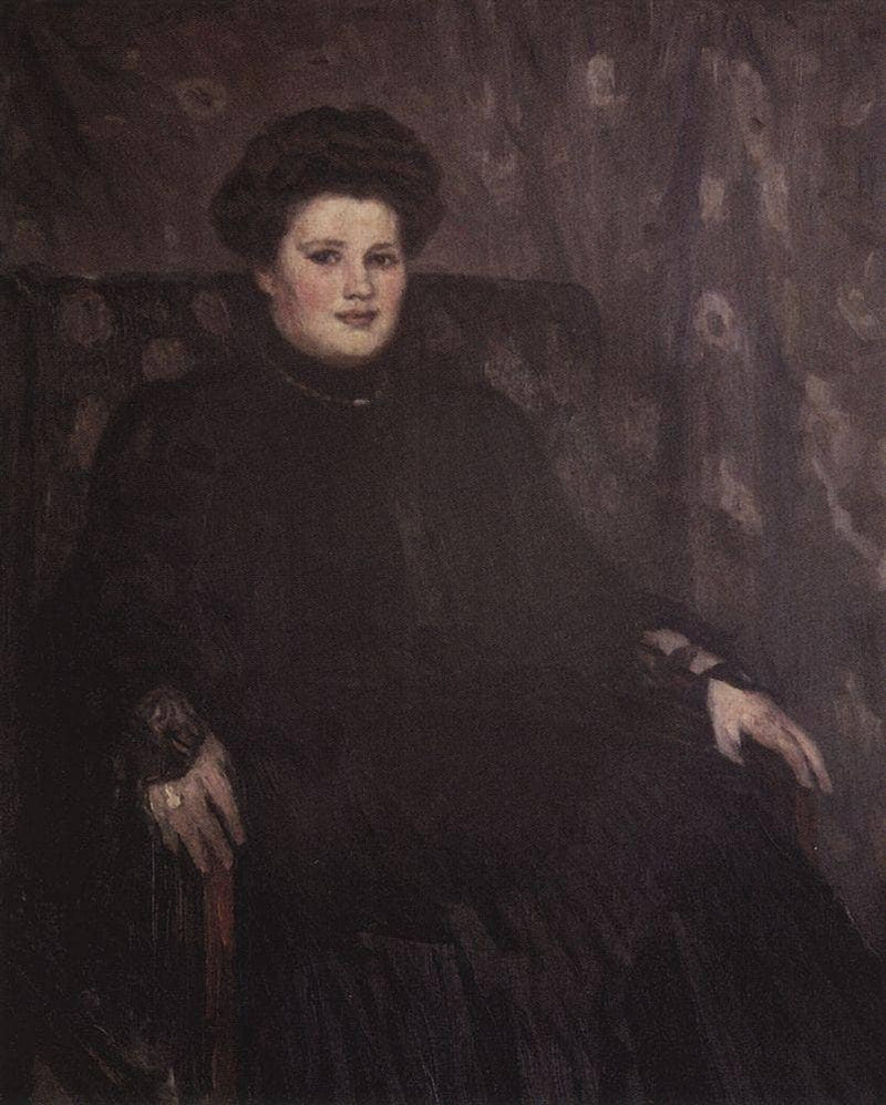 Portrait of A. N Tretyakova by Vasily Surikov — Oil Painting Reproduction