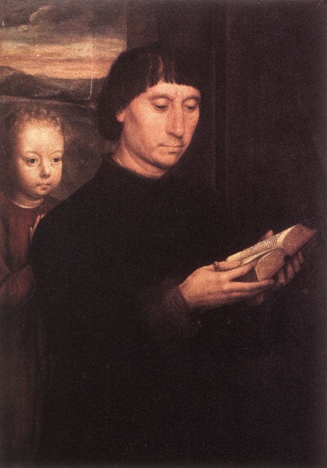 Portrait of a Reading Man by Hans Memling — Oil Painting Reproduction
