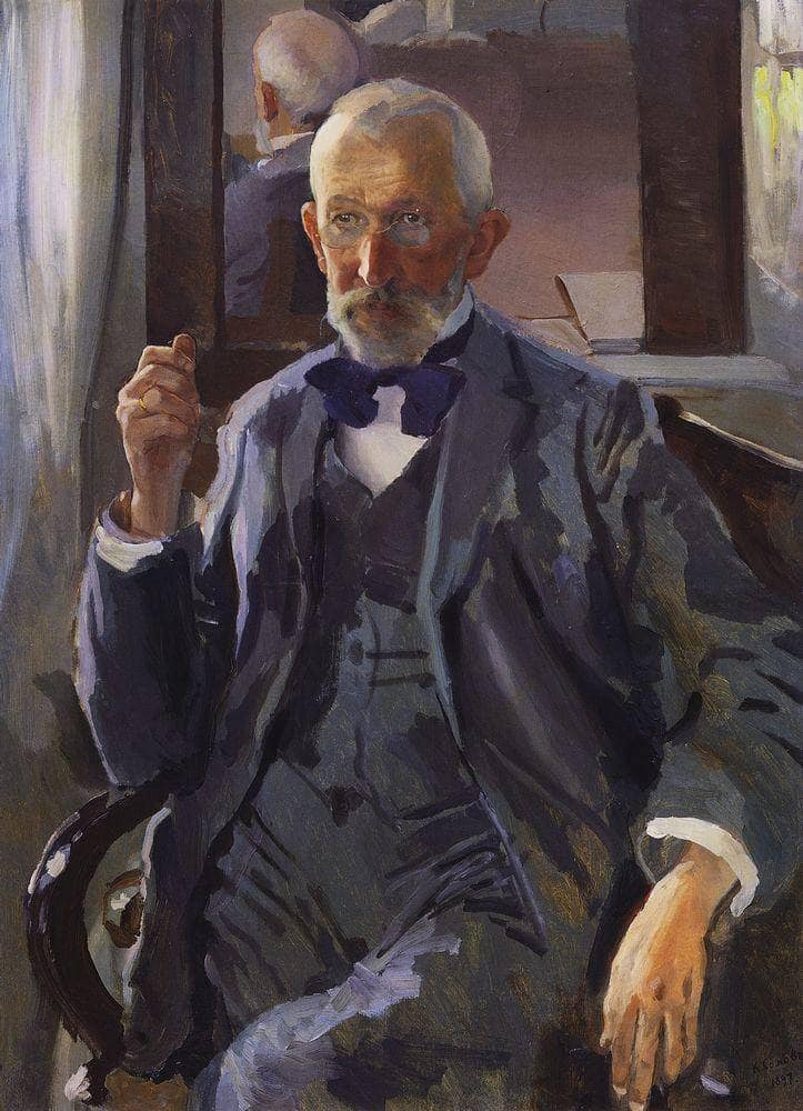 Portrait of A. Somov, the Artist's Father by Konstantin Somov — Oil Painting Reproduction