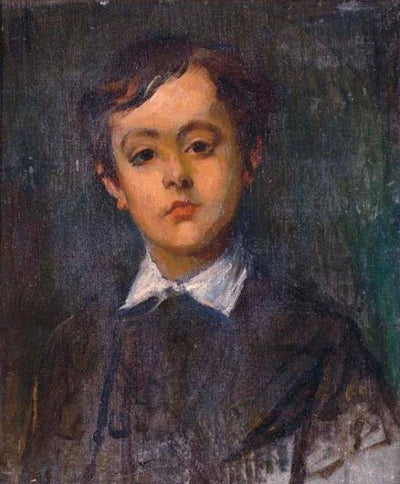 Portrait of a son of the artist in master bedroom