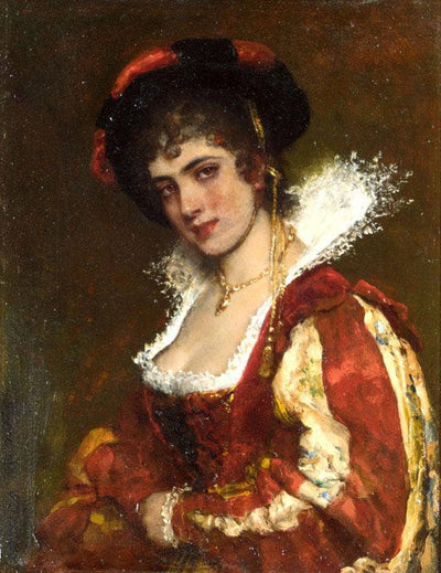 Portrait of a Venetian Lady in home office