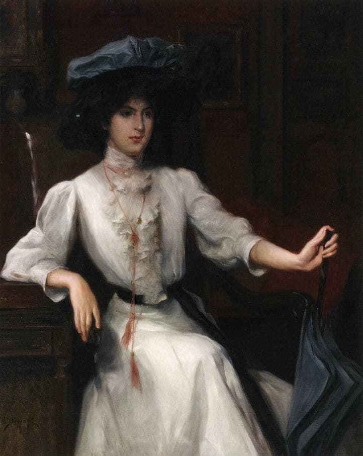 Portrait of a Woman by Julius LeBlanc Stewart — Oil Painting Reproduction